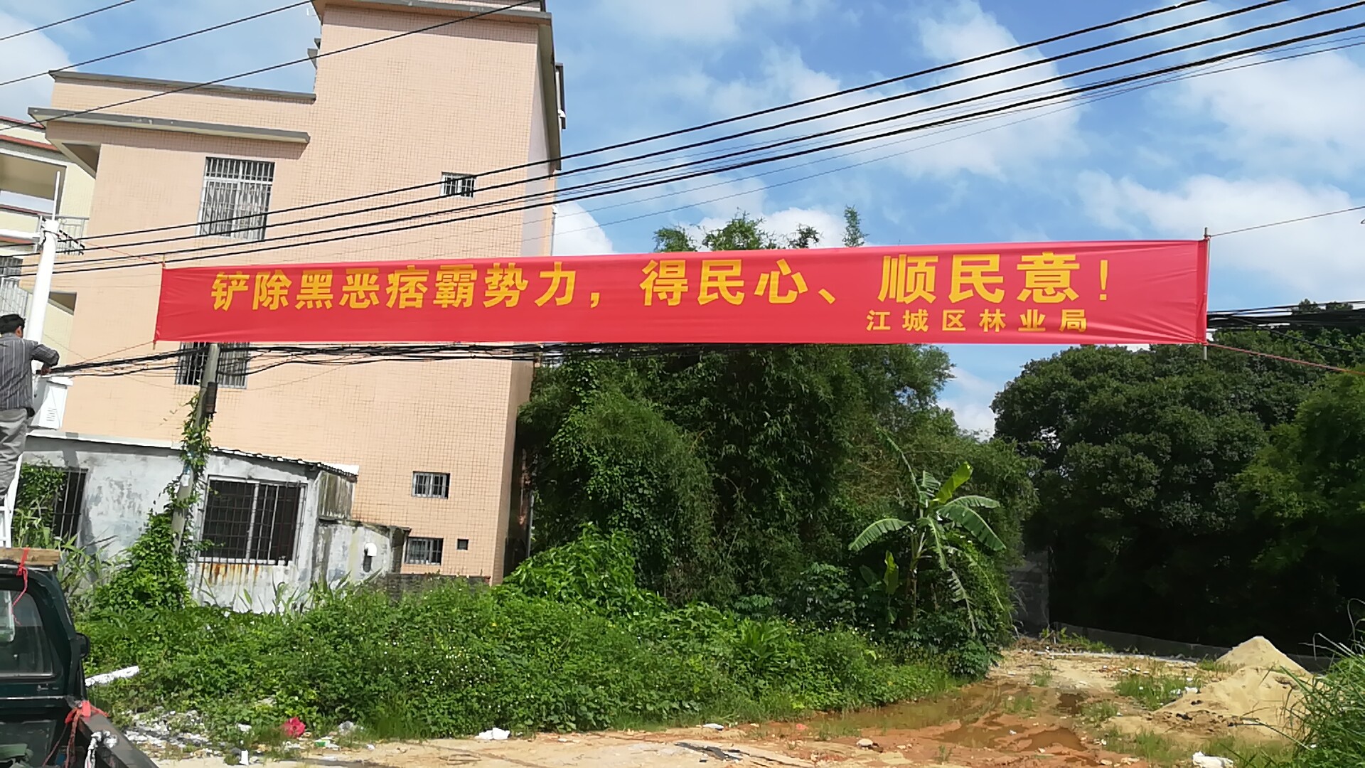 江城区林业局联合阳江市公安局森林分局开展扫黑除恶专项斗争 宣传活动